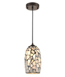 CLA GLAZE: Stone Mosaic Hand Blown Glass Interior Pendant Dark / Light 220-240V - GLAZE10, GLAZE11 -Havit Lighting