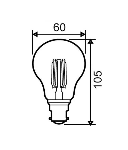 CLA GLS Filament Dimmable Lamps and Globes 2700K 6000K Frosted 8W 180-260V IP20 - GLS36D, GLS37D, GLS38D, GLS39D - Lighting