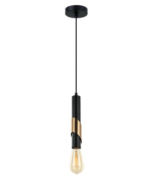 CLA Golda Iron Tube Diagonal / Vertical Plate Interior Pendant Matt Black 220-240V - GOLDA1, GOLDA2 - CLA Lighting