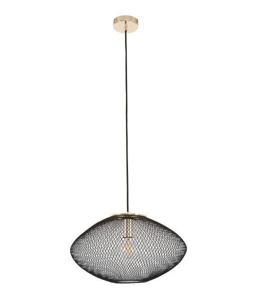 CLA Golpe Oval Interior Pendant Black / Champagne Gold 220-240V - GOLPE1, GOLPE2, GOLPE3, GOLPE4 - CLA Lighting