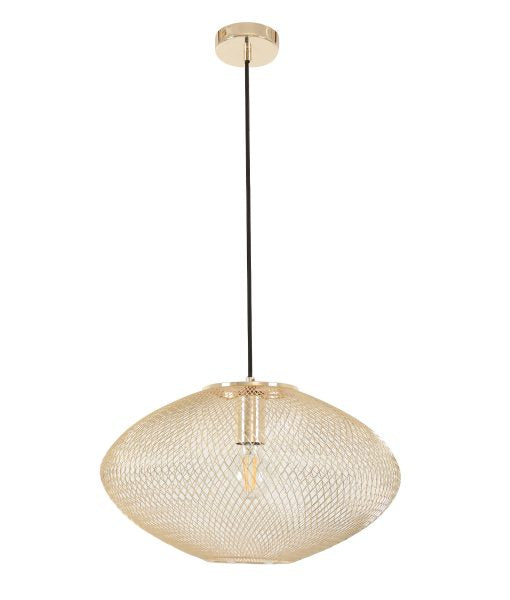 CLA Golpe Oval Interior Pendant Black / Champagne Gold 220-240V - GOLPE1, GOLPE2, GOLPE3, GOLPE4 - CLA Lighting