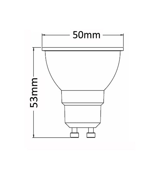 CLA GU1002: GU10 Lamps and Globes 5000K White 6W 176-264V IP40 - GU1002 - CLA Lighting
