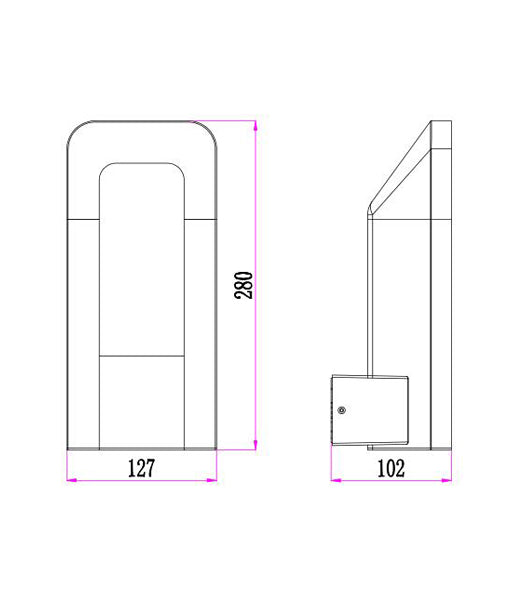 CLA HATHOR: Bollard & LED Surface Mounted Exterior Wall Lights 3000K Dark Grey 100-240V IP54 - HATHOR - CLA Lighting