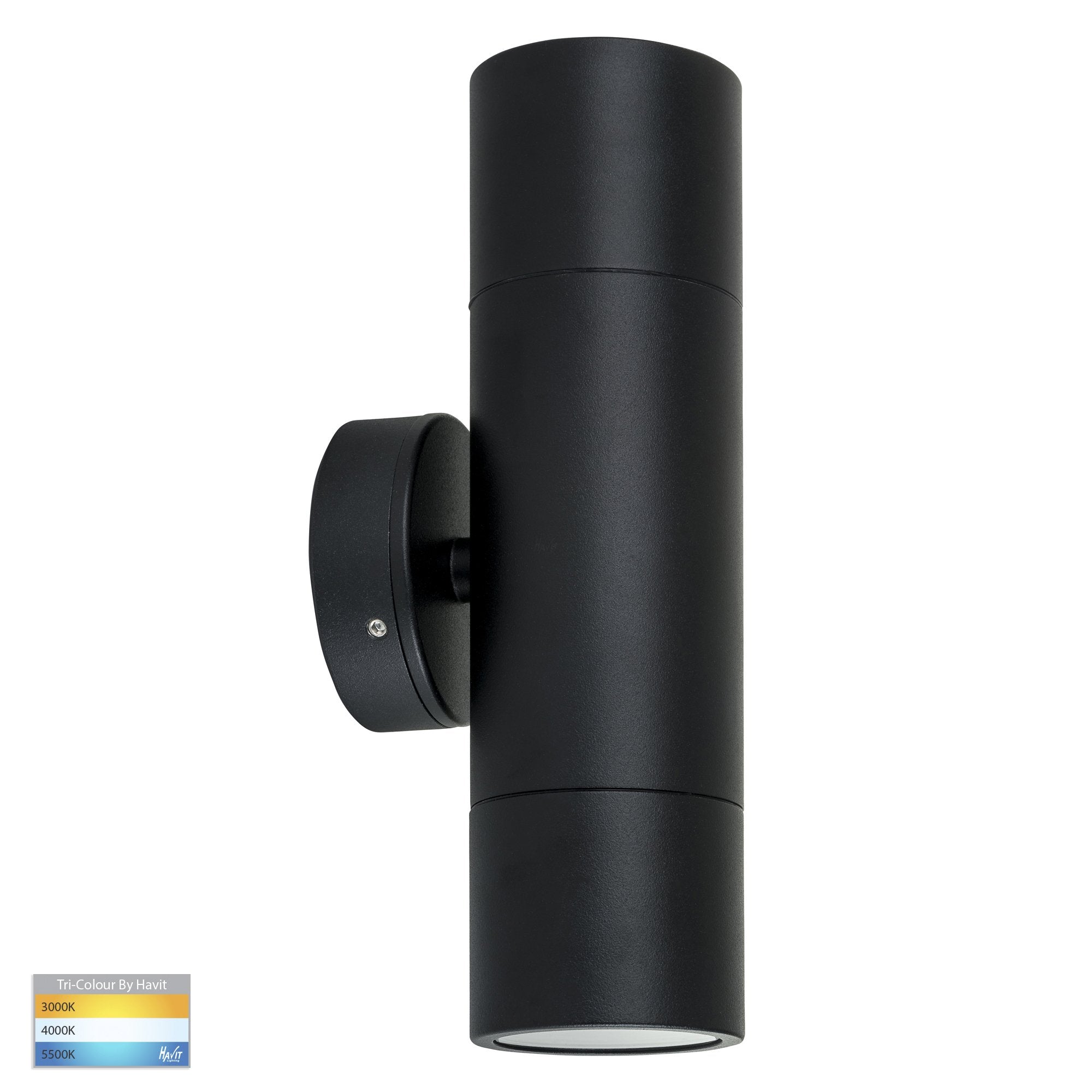 Havit Tivah Up & Down Pillar Exterior Wall Lights Tri- Black 2x3W/5W/7W / 2x5W 12V/240V IP65 - HV1025T-HV1027T