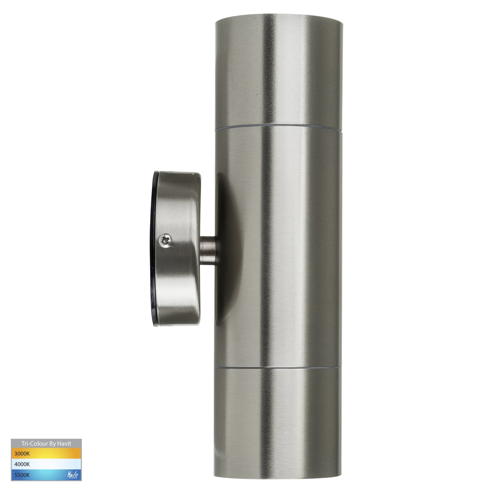 Havit Fortis Up & Down Pillar Exterior Wall Lights Tri - Stainless Steel 2x5W 240V IP54 - HV1072T - Havit Lighting