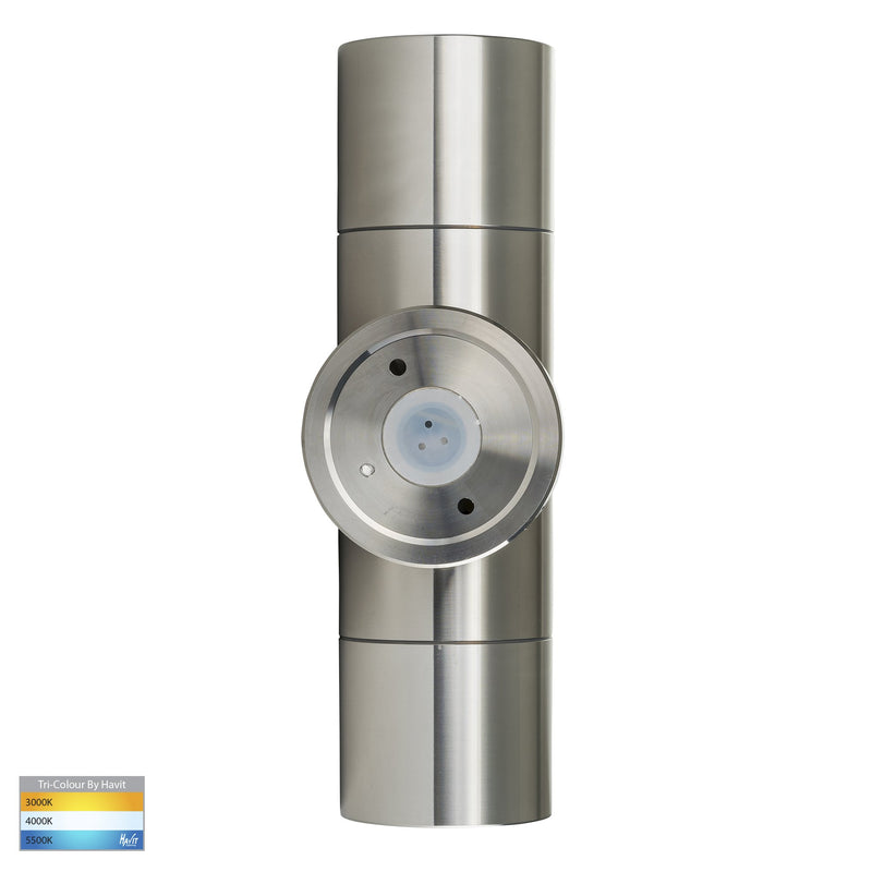 HV1085T-HV1087T - Tivah Titanium Aluminium TRI Colour Up & Down Wall Pillar Lights- Havit Lighting