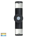 HV1089T-BLK-240V - Highlite Black TRI Colour Up & Down Wall Pillar Lights- Havit Lighting