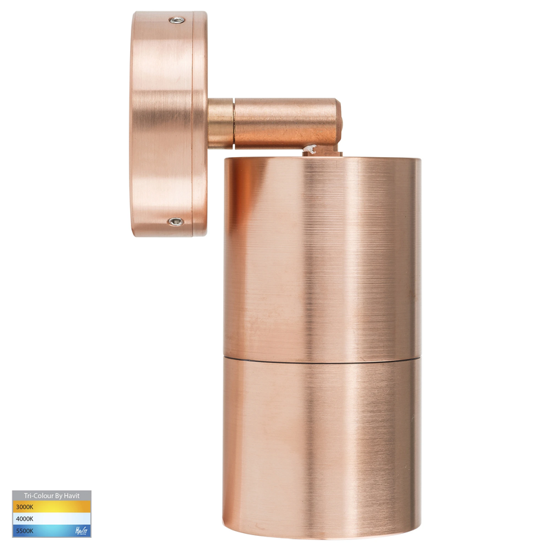 Havit Tivah Single Adjustable Pillar Exterior Wall Lights Tri - Solid Copper 3/5/7W 240V IP65 - HV1215T-HV1217T - Havit Lighting