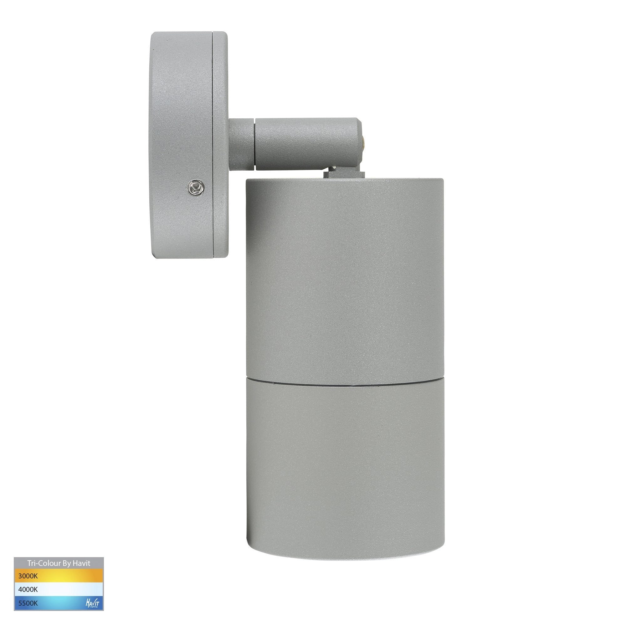 Havit Tivah Single Adjustable Pillar Exterior Wall Lights Tri - Silver 3/5/7W 240V IP65 - HV1245T-HV1247T