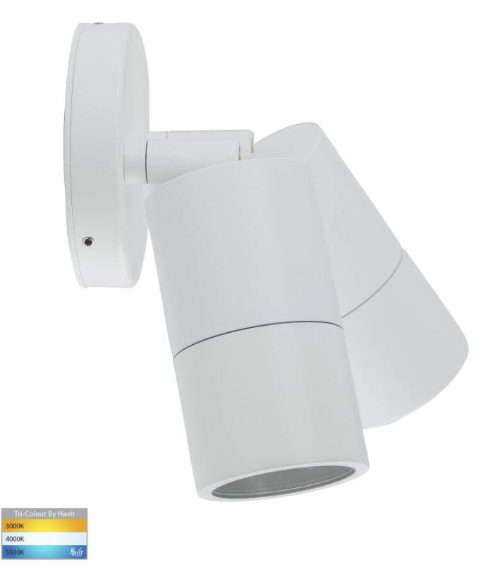 Havit Tivah Double Adjustable Pillar Exterior Wall Lights Tri - White 2x3/5/7W 12V/ 240V IP65 - HV1335T-HV1337T