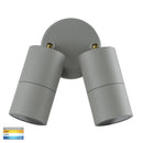 Havit Tivah Double Adjustable Pillar Exterior Wall Lights Tri - Silver 2x3/5/7W 240V IP65 - HV1345T-HV1347T- Havit Lighting