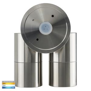 Havit Fortis Double Adjustable Pillar Exterior Wall Lights Tri - Stainless Steel 2W 240V IP54 - HV1372T - Havit Lighting