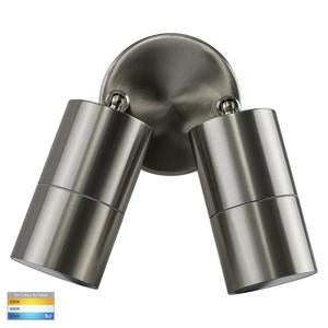 Havit Fortis Double Adjustable Pillar Exterior Wall Lights Tri - Stainless Steel 2W 240V IP54 - HV1372T -  Havit Lighting