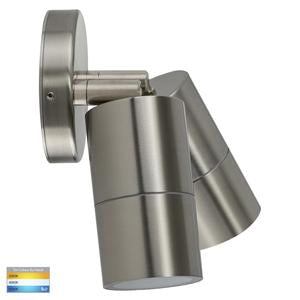 Havit Fortis Double Adjustable Pillar Exterior Wall Lights Tri - Stainless Steel 2W 240V IP54 - HV1372T - Havit Lighting