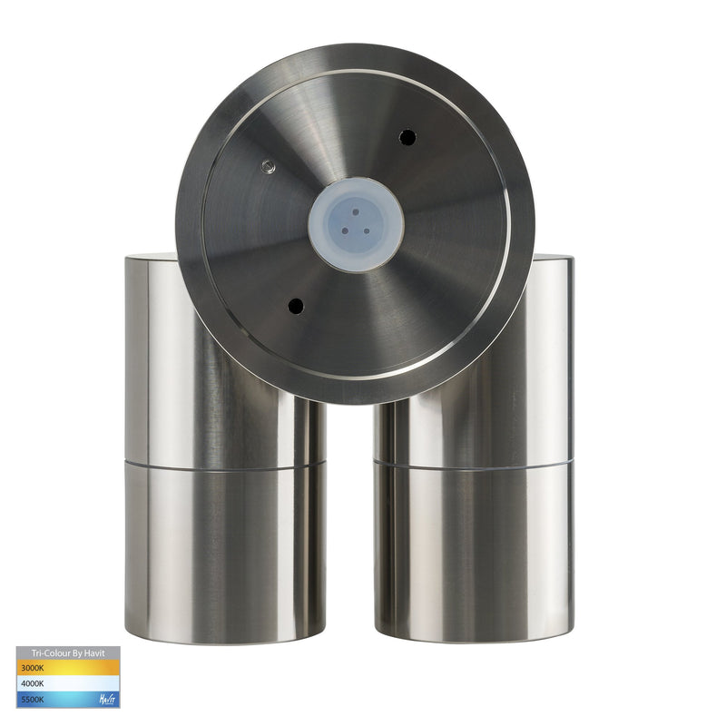 HV1385T-HV1387T - Tivah Titanium Aluminium TRI Colour Double Adjustable Wall Pillar Lights- Havit Lighting