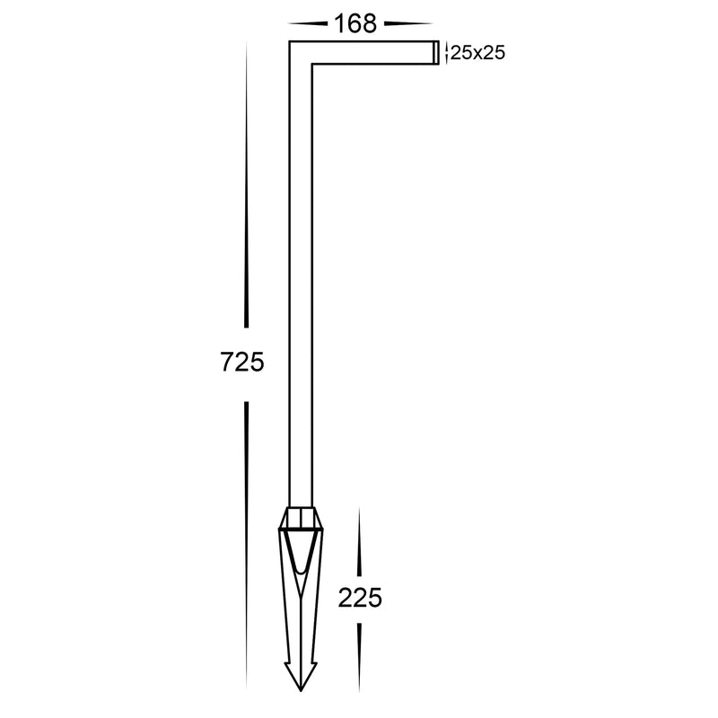 Havit Nedia Square Garden Spike Light Tri - 316 Stainless Steel 7W 12V IP54 - HV1459T-SS316  - Havit Lighting