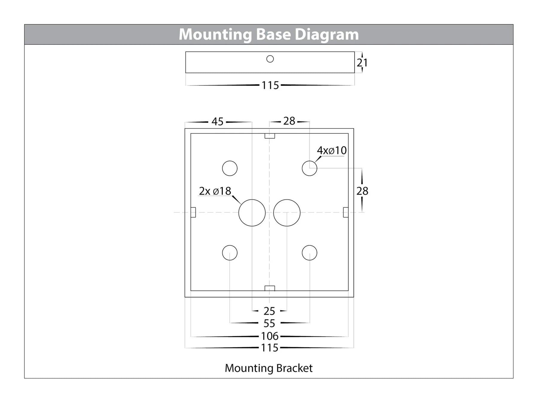 Havit Divad 1000mm Square LED Bollard Tri - Black 12W 24/240V IP65 - HV1629T-BLK-240V-SQ, HV1629T-BLK-24V-SQ- Havit Lighting
