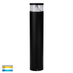 Havit Divad 600mm Round LED Bollards Tri- Black 12W 24/240V IP65 - HV1628T-BLK-240V-RND, HV1628T-BLK-24V-RND