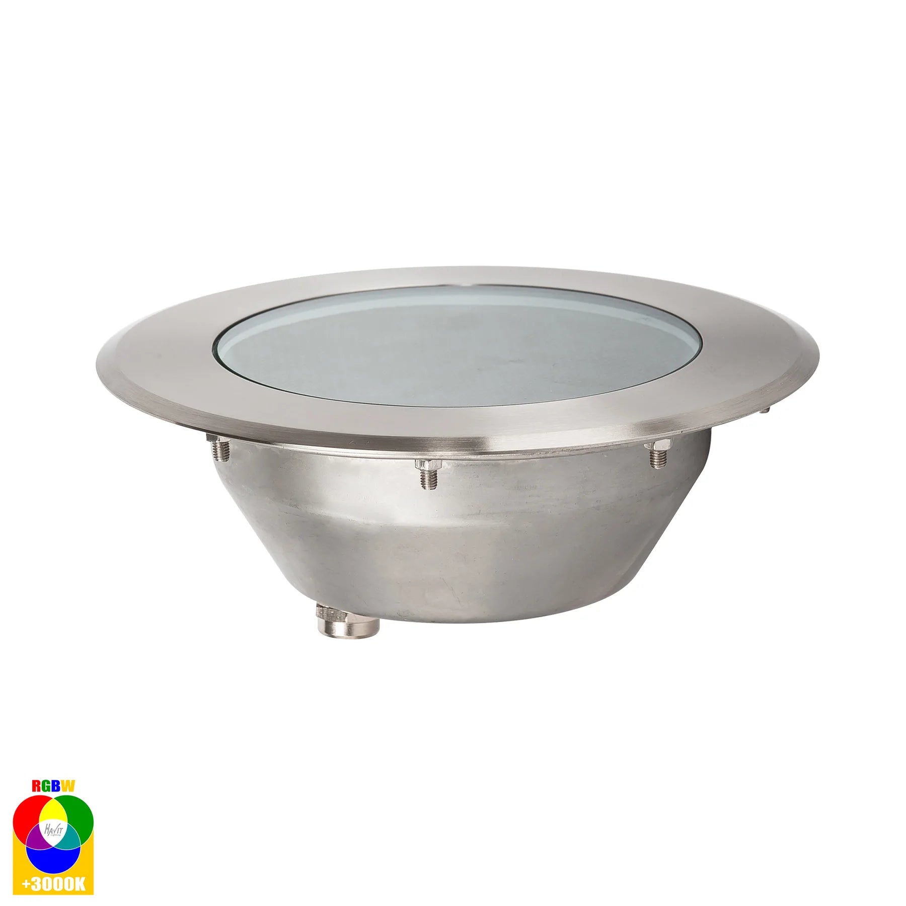 Havit Split 60° Beam Angle Inground Up Lights and Deck Lights RGB + 3000K 316 Stainless Steel 12W 12V IP67 - HV1843RGBW
