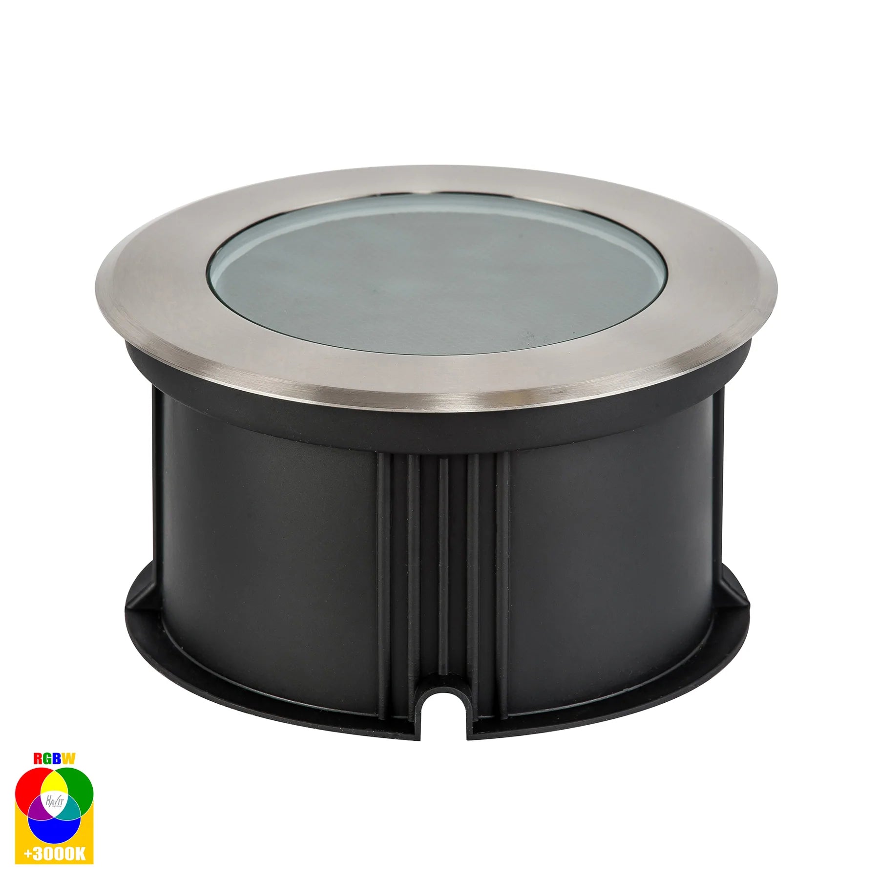 Havit Split 60° Beam Angle Inground Up Lights and Deck Lights RGB + 3000K 316 Stainless Steel 12W 12V IP67 - HV1843RGBW