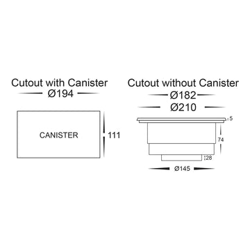 Havit Split 6° Beam Angle Inground Garden Step and Up Lights 316 Stainless Steel 24W 12V IP67 - HV1847