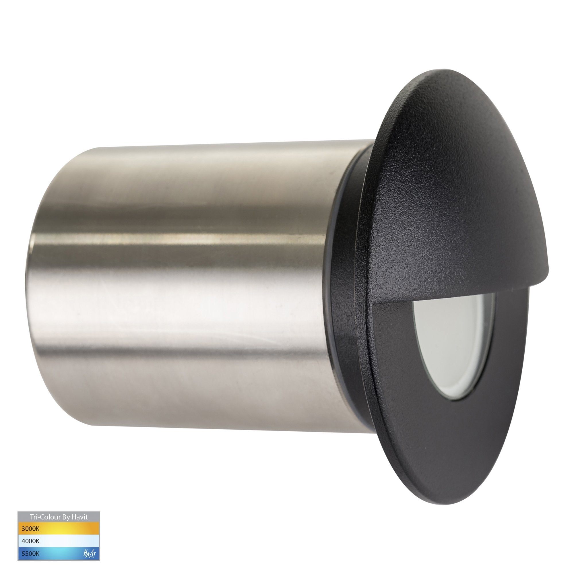 Havit Ollo With Eyelid Garden Step and Up Lights Tri- Black 5W 12V IP65 - HV19012T-BLK