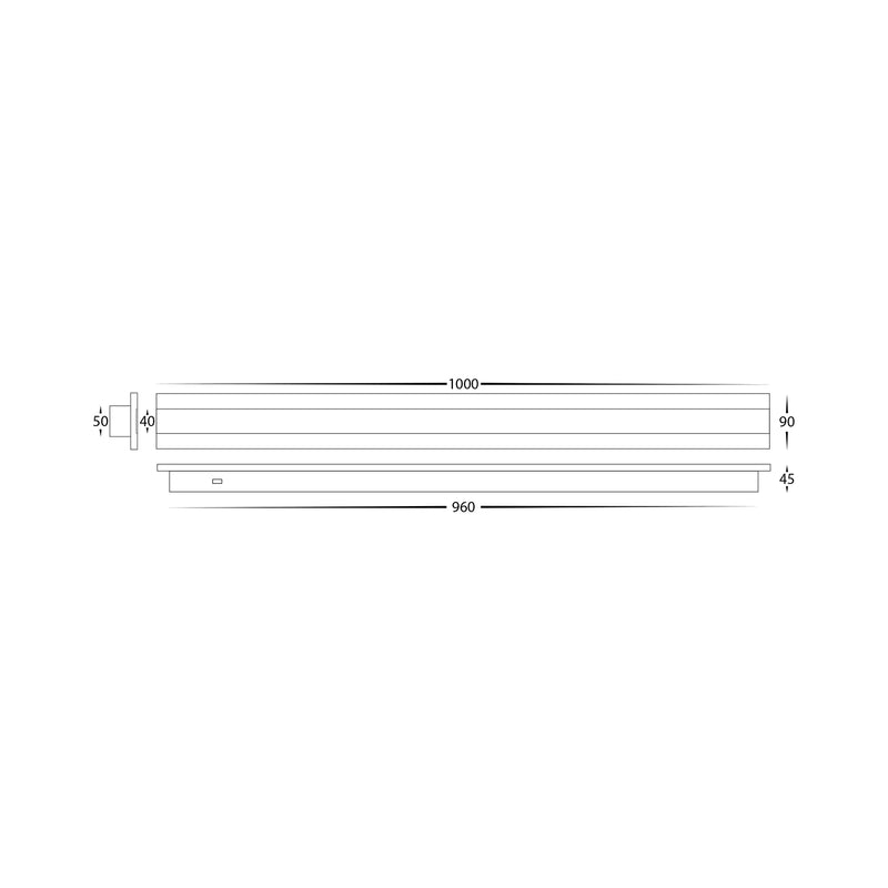 Havit Barline 1000mm Exterior Wall Lights Tri - White 15W-30W 240V IP65 - HV3584T-WHT - Havit Lighting