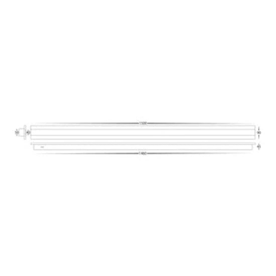 Havit Barline 1500mm Exterior Wall Lights Tri- White 22W-45W 240V/24V IP65- HV3586T-WHT