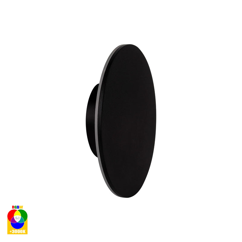 Havit Halo Exterior Wall Lights RGB + 3000K Black 7W 12V IP65 - HV3591RGBW-BLK  - Havit Lighting