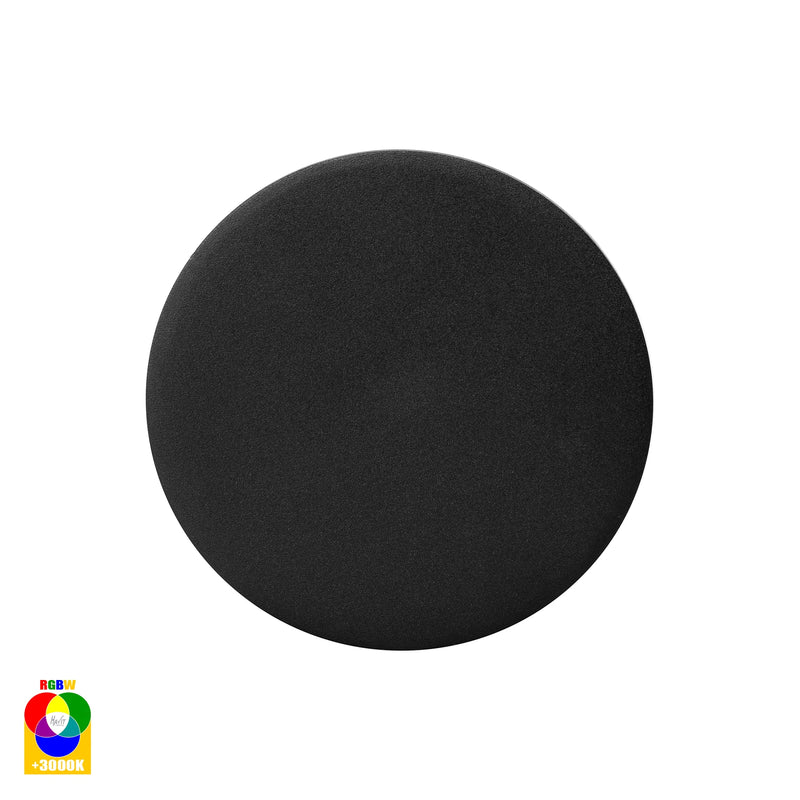 Havit Halo Exterior Wall Lights RGB + 3000K Black 7W 12V IP65 - HV3591RGBW-BLK - Havit Lighting