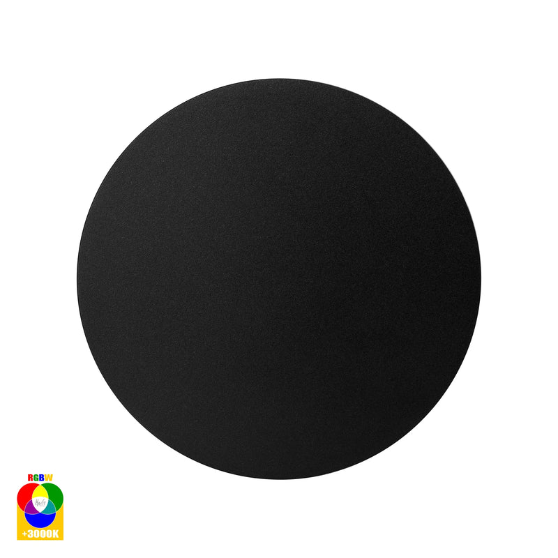 Havit Halo Exterior Wall Lights RGB + 3000K Black 12W 12V IP65 - HV3592RGBW-BLK - Havit Lighting