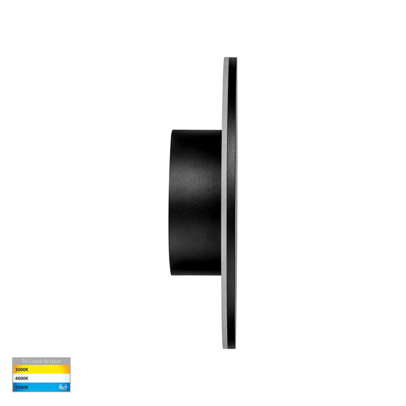 Havit Halo Exterior Wall Lights Tri - Black 12W 240V IP65 - HV3592T-BLK - Havit Lighting