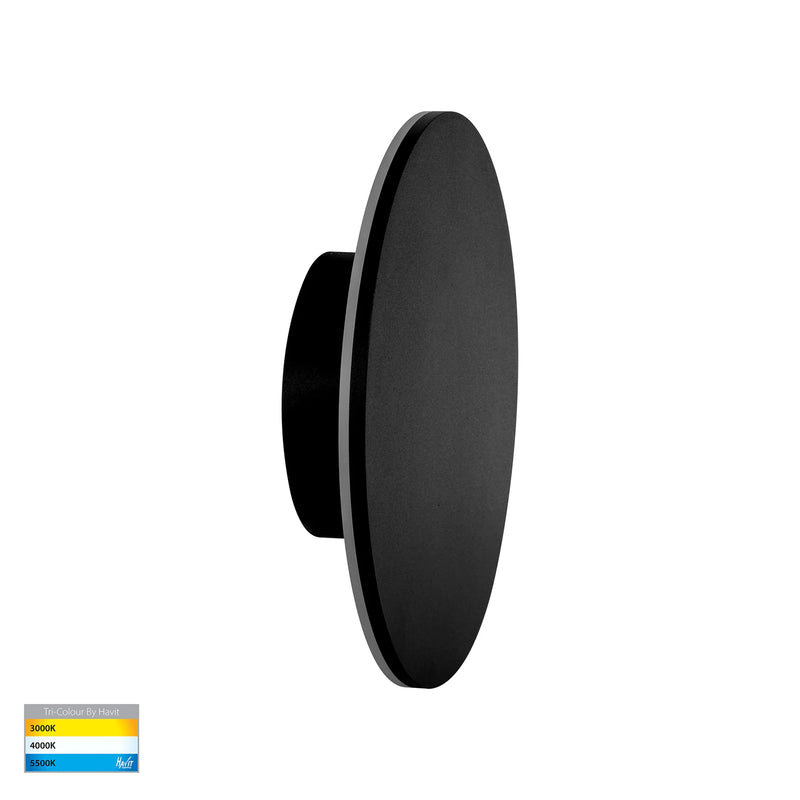 Havit Halo Exterior Wall Lights Tri - Black 12W 240V IP65 - HV3592T-BLK - Havit Lighting