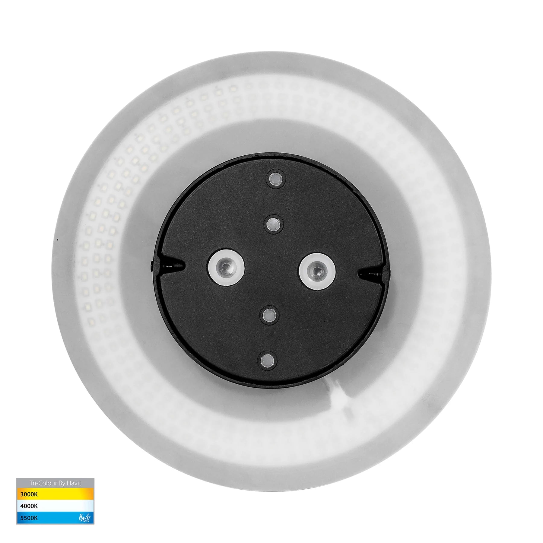 Havit Halo Exterior Wall Lights Tri - Black 18W 12V/24V IP65 - HV3593T-BLK - Havit Lighting