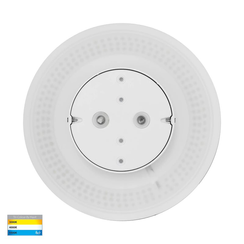 Havit Halo Exterior Wall Lights Tri - White 18W 12V/240V IP65 - HV3593T-WHT - Havit Lighting