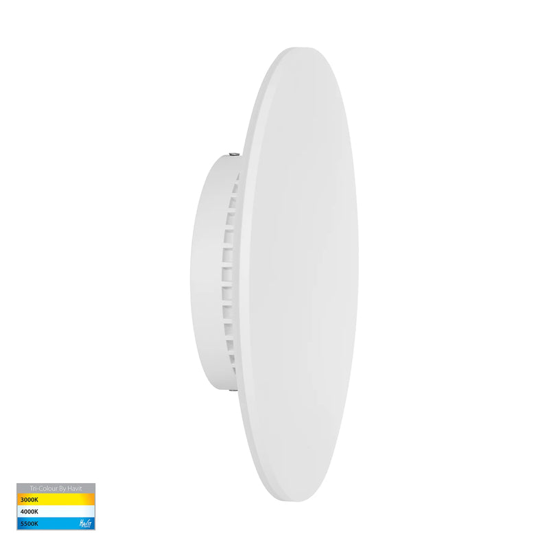 Havit Halo Exterior Wall Lights Tri - White 18W 12V/240V IP65 - HV3593T-WHT - Havit Lighting