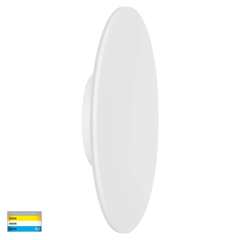 Havit Halo Exterior Wall Lights Tri - White 24W 240V IP65 - HV3594T-WHT -  Havit Lighting