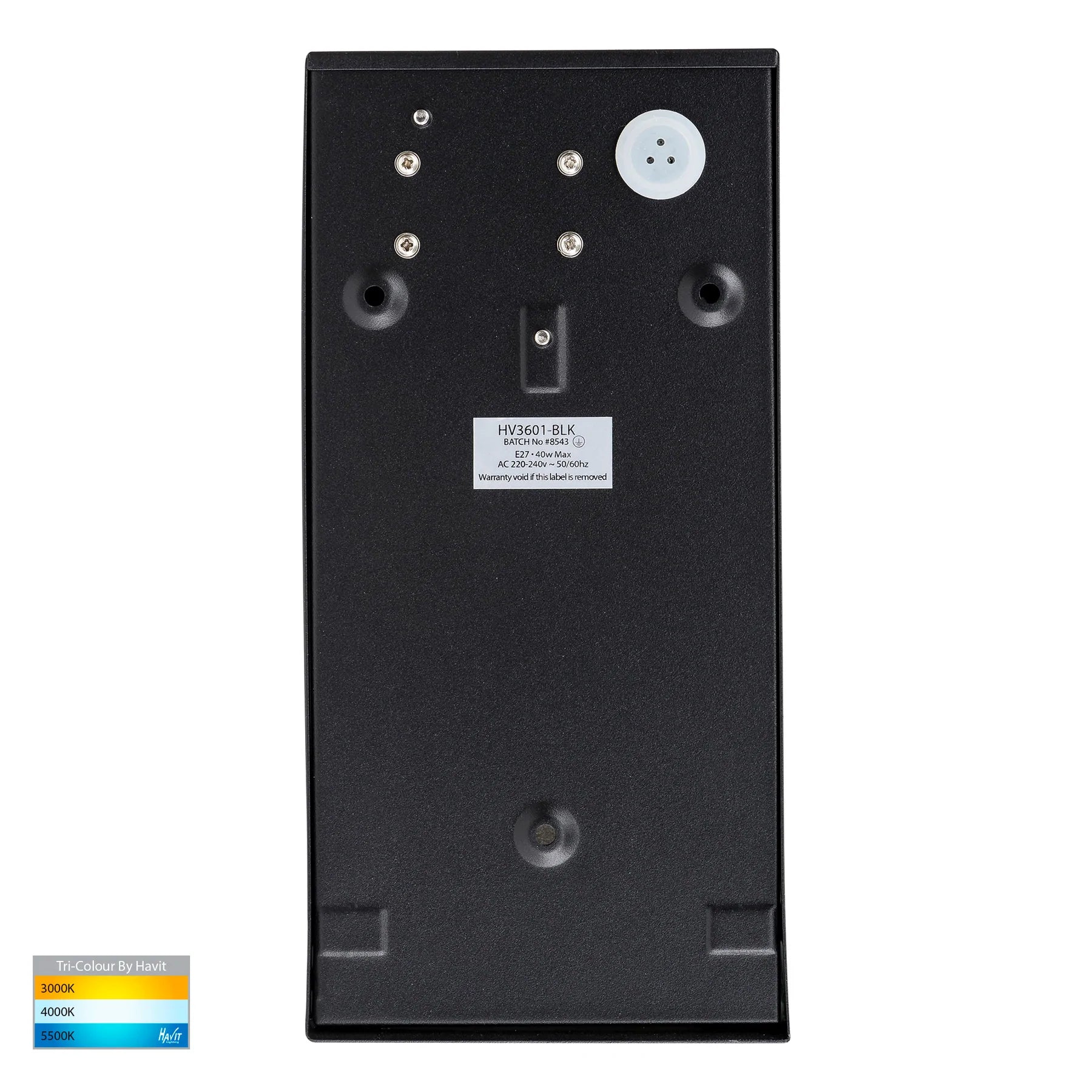 Havit Taper Wedge Exterior Wall Lights Tri - Black 9W 240V IP44 - HV3601T-BLK- Havit Lighting