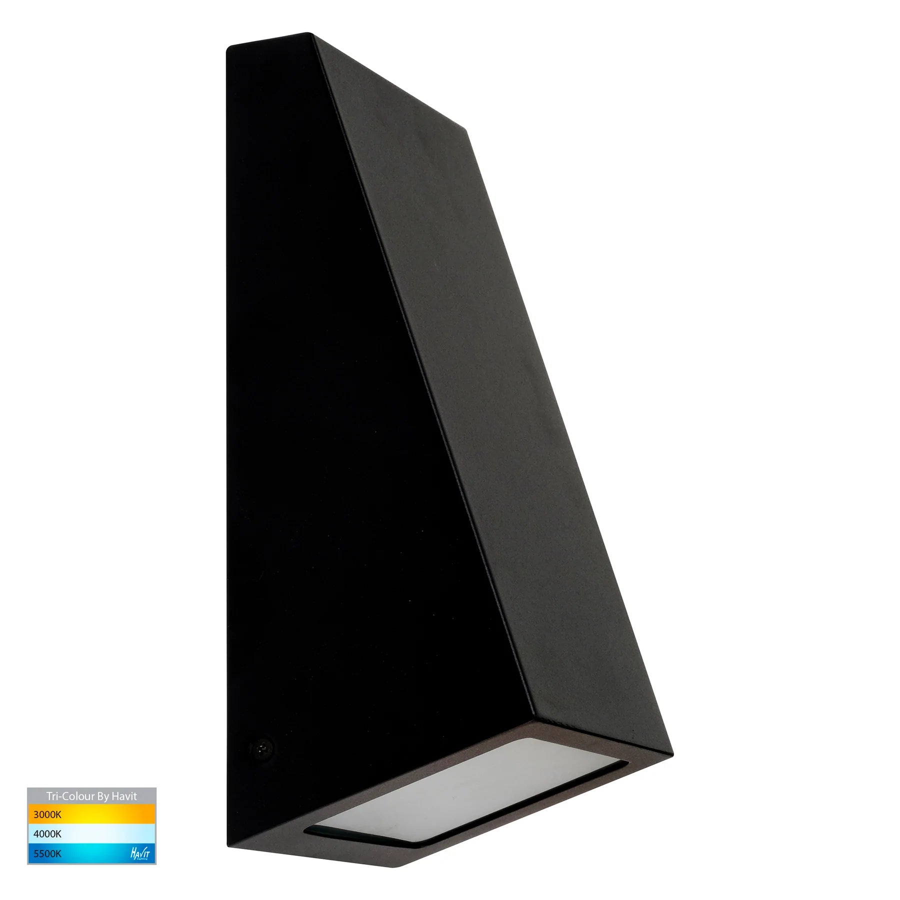 Havit Taper Wedge Exterior Wall Lights Tri - Black 9W 240V IP44 - HV3601T-BLK- Havit Lighting