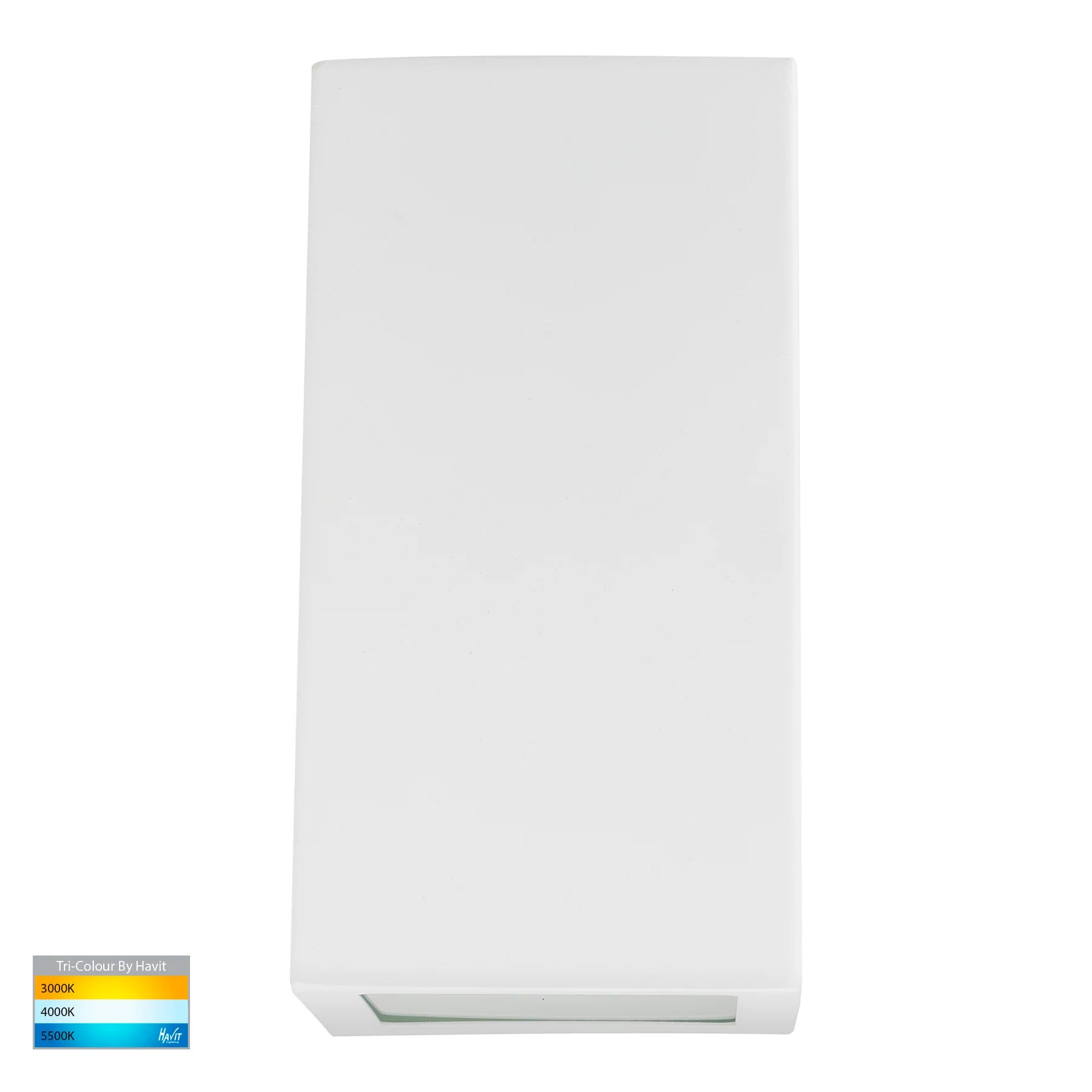 Havit Taper Wedge Exterior Wall Lights Tri - White 9W 240V IP44 - HV3601T-WHT - Havit Lighting