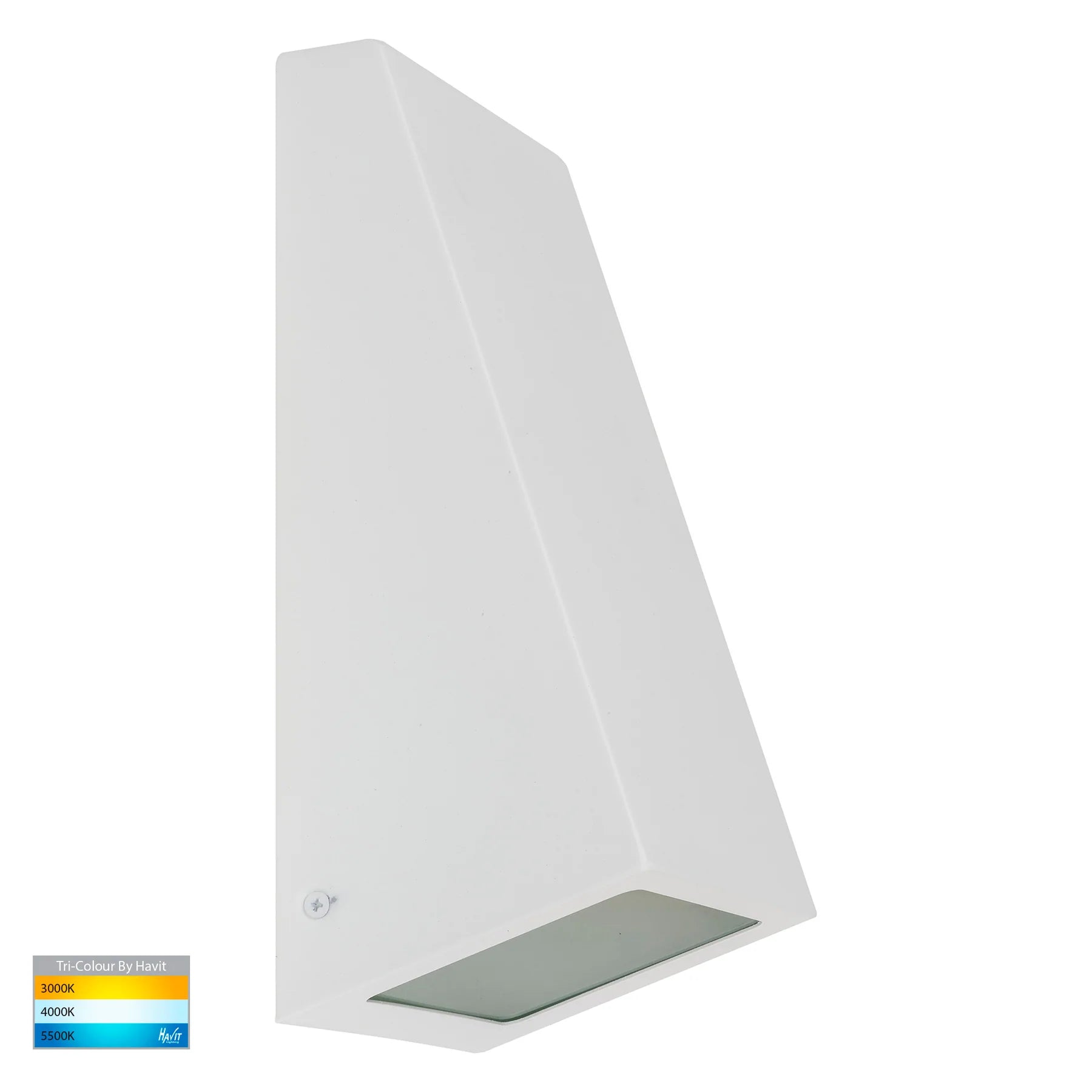 Havit Taper Wedge Exterior Wall Lights Tri - White 9W 240V IP44 - HV3601T-WHT - Havit Lighting