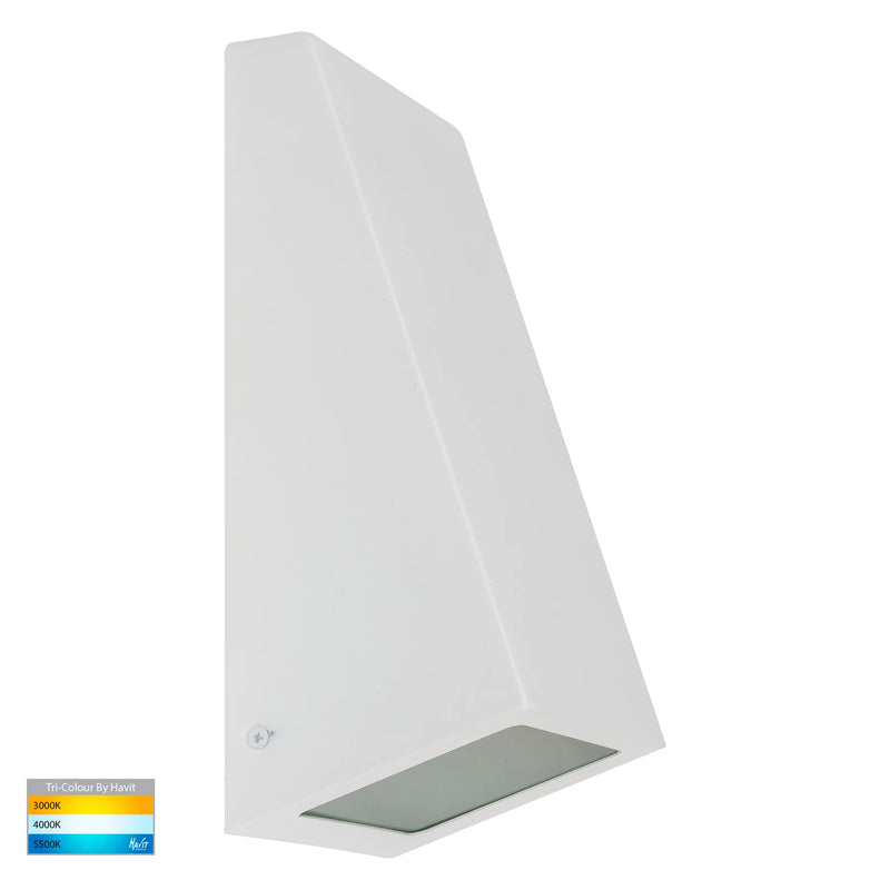 HV3601T-WHT - Taper White TRI Colour LED Wedge Wall Light - Havit Lighting