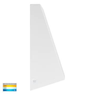 Havit Taper Wedge Exterior Wall Lights Tri - White 9W 240V IP44 - HV3601T-WHT - Havit Lighting