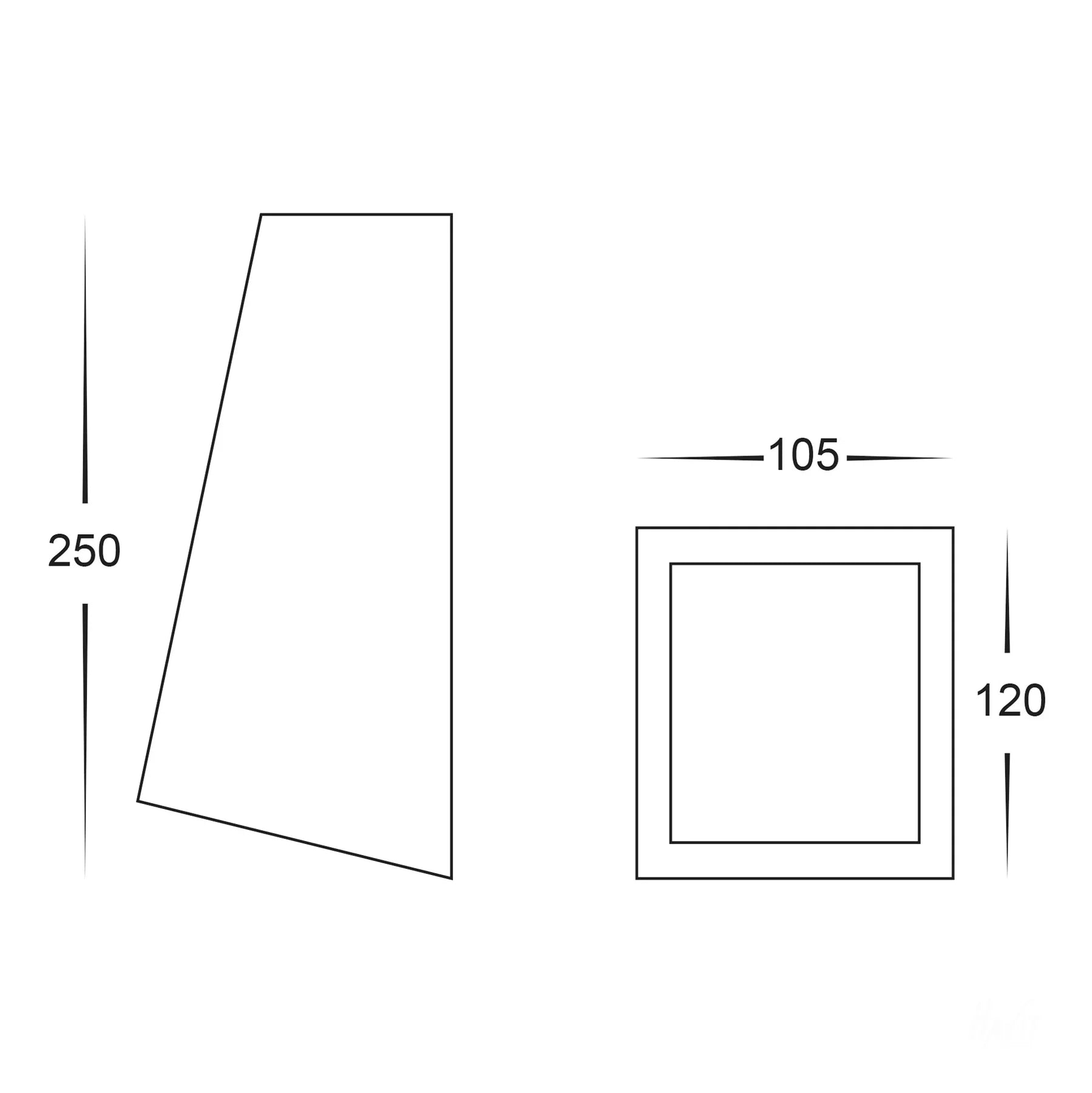 Havit Taper Wedge Exterior Wall Lights Tri - White 9W 240V IP44 - HV3601T-WHT - Havit Lighting