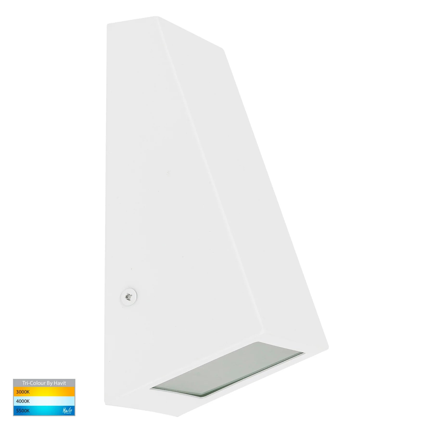 Havit Taper Wedge Exterior Wall Lights Tri - White 5W 12V/240V IP44 - HV3602T-WHT- HV3605T-WHT-  Havit Lighting