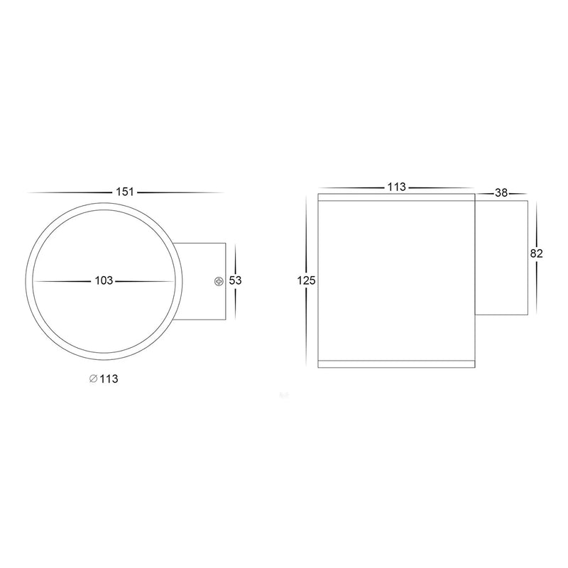 Havit Porter Large Fixed Down Exterior Wall Lights Tri - White 15W 240V IP54 - HV3628T-WHT - Havit Lighting