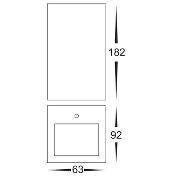 Havit Veldi Square Up & Down Exterior Wall Lights Tri - White 2x5W 240V IP54 - HV3633T-WHT