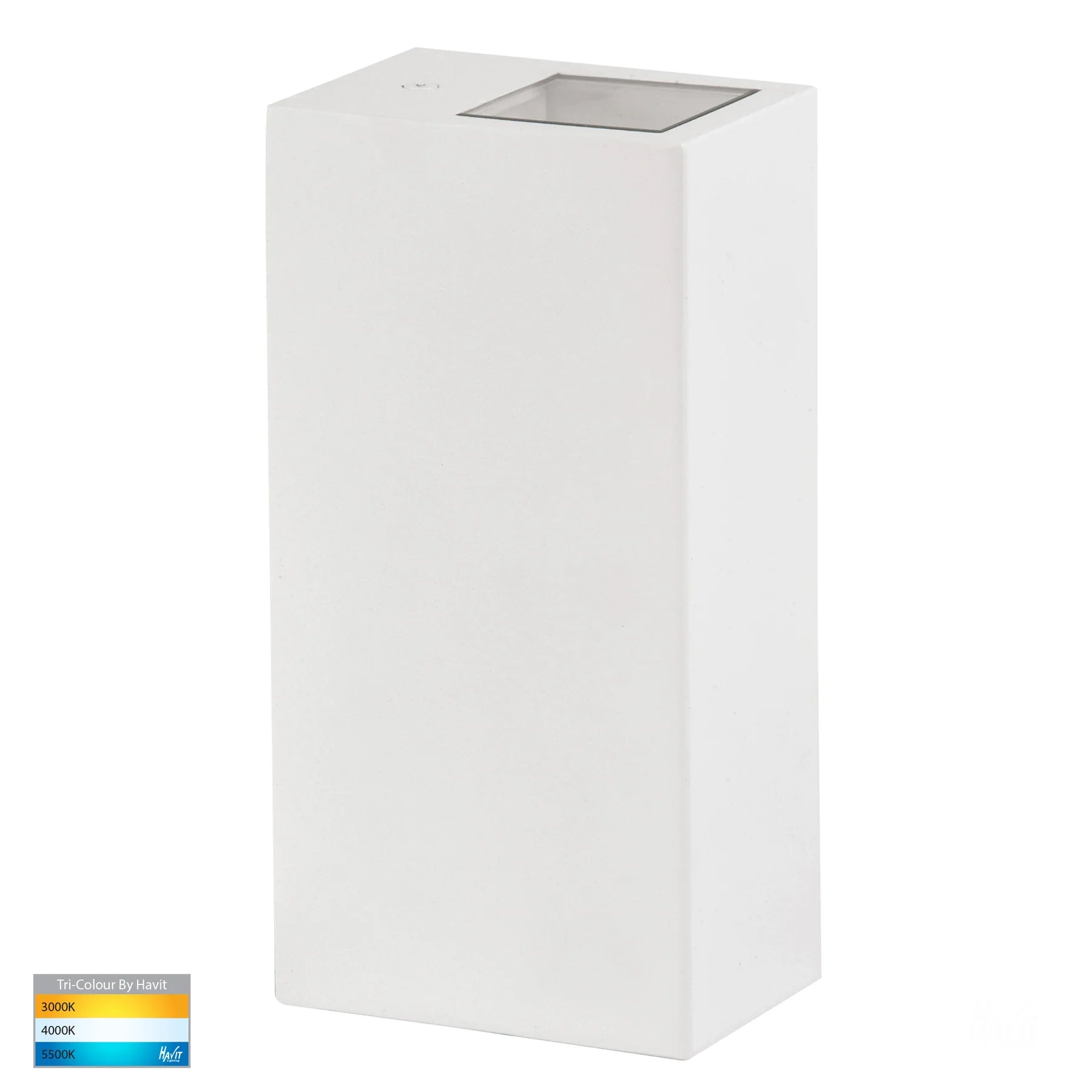 Havit Veldi Square Up & Down Exterior Wall Lights Tri - White 2x5W 240V IP54 - HV3633T-WHT