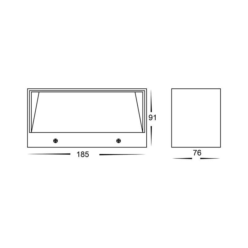 Havit Nikki Up & Down Exterior Wall Lights Tri - White 10W 240V IP54 - HV3637T-WHT - Havit Lighting