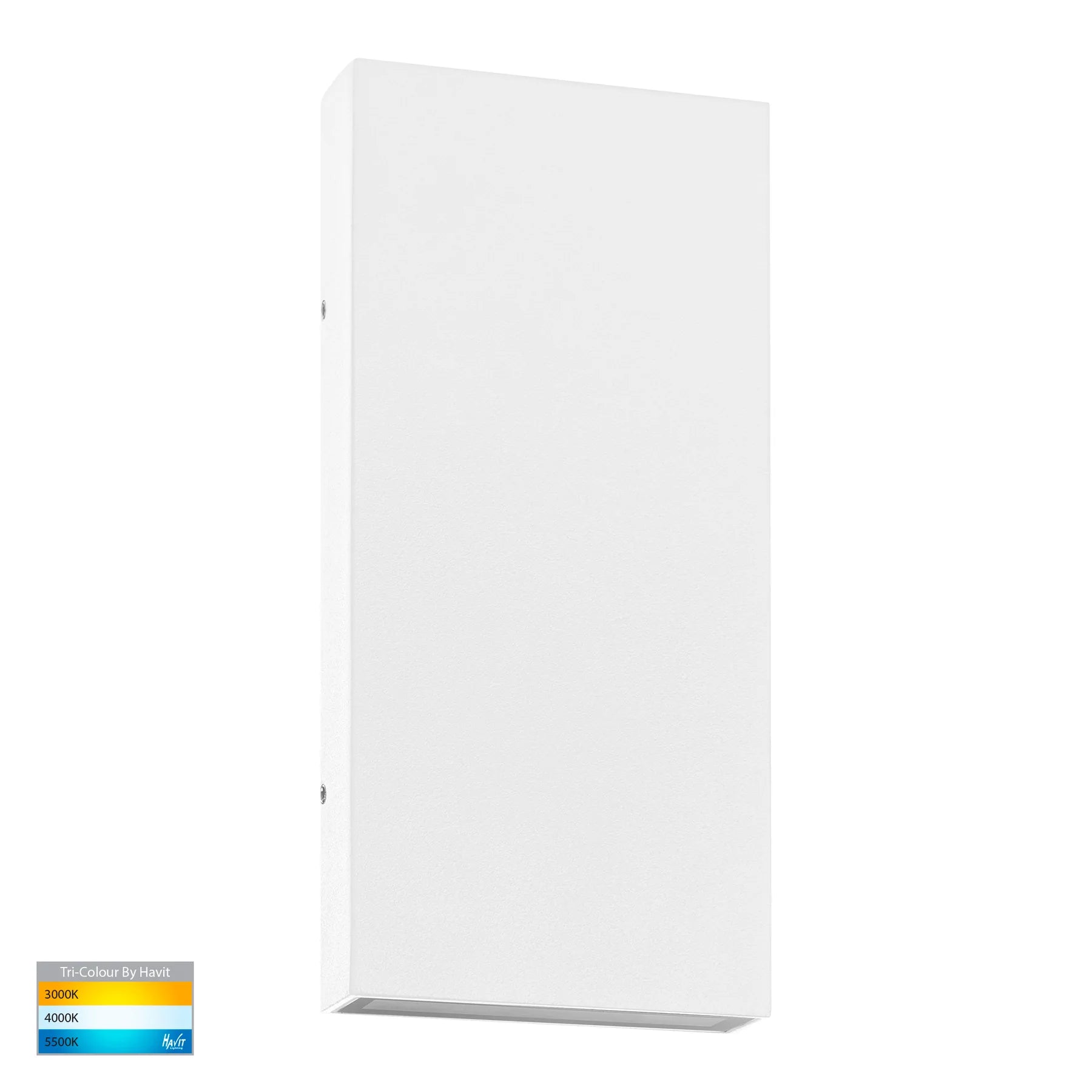 Havit Essil Up & Down Exterior Wall Lights Tri - White 2x6W 12V/240V IP54 - HV3649T-WHT-12V, HV3649T-WHT-240V - Havit Lighting